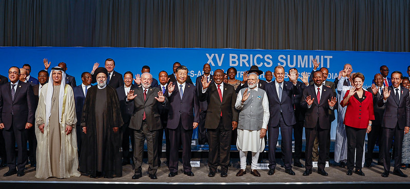 写真2 　南アフリカで開催されたBRICS首脳会議。（2023年8月24日）