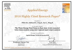 Applied Energy Highly Cited Paper Awards 2020