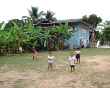 The back courtyard of an elementary school in Ayutthaya (Thailand)