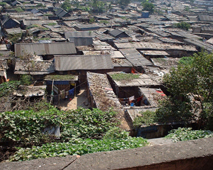 Agargaon slum in Dhaka, Bangladesh