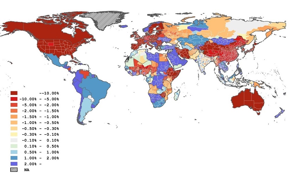 Figure 2. Economic Impacts of Scenario 2 (2030, compared with the baseline scenario)