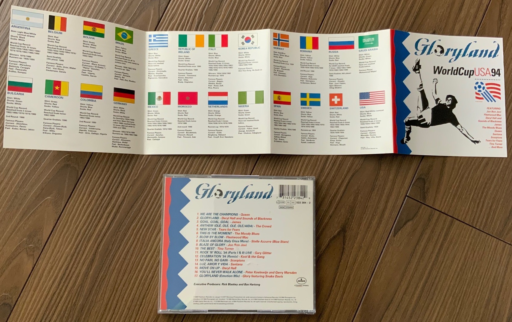 1994年W杯オフィシャルCD。1曲目はQueenのWe are the champions