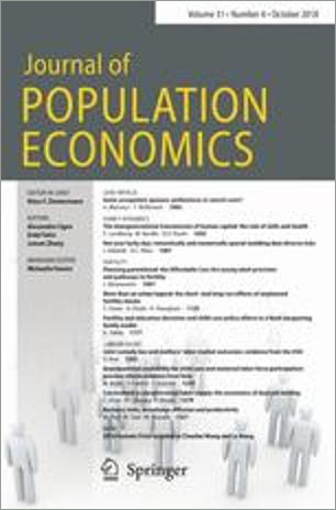 書籍：Journal of Population Economics