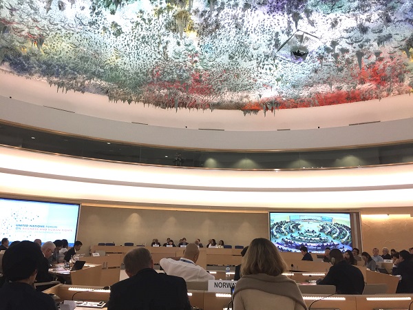 国連人権理事会が開かれる国連ジュネーブ事務所の会議場