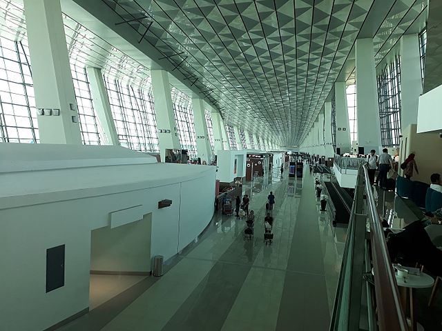 写真：新設されたスカルノハッタ国際空港の第3ターミナル