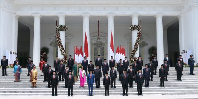 写真2　第2期ジョコ・ウィドド政権の「先進インドネシア内閣」が発足