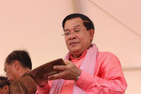 写真：カンボジアのフン・セン首相（2015年）