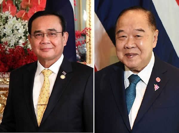 写真1　プラユット首相（左、2019年10月23日）とプラウィット副首相（右、2018年10月19日）
