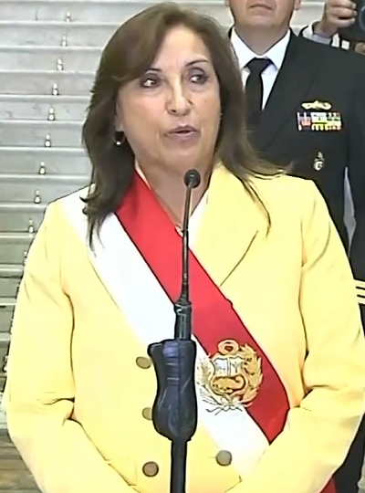 写真1　ディナ・ボルアルテ新大統領（2022年12月7日）