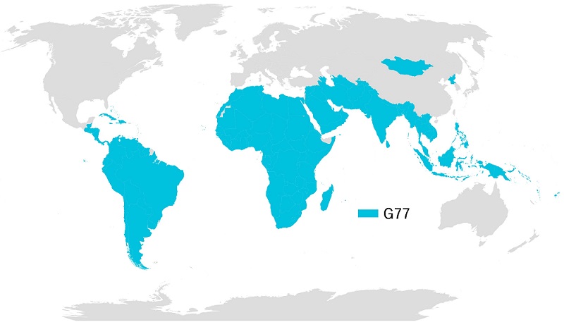 図1　G77の国々（中国を除く）