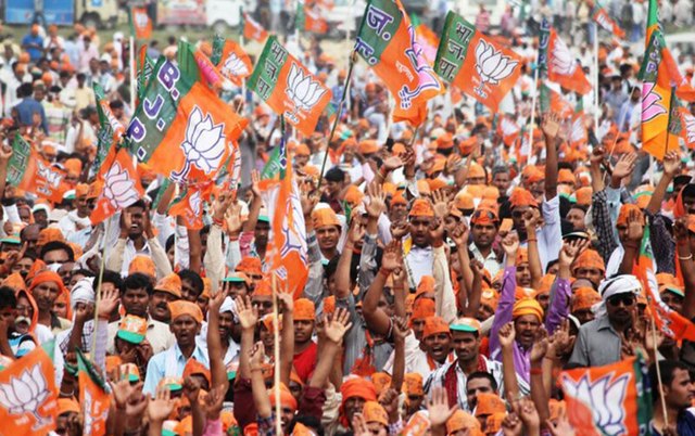 写真2　BJPの選挙集会。