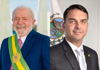 写真1　10月25日の決選投票に進んだルーラ大統領（左）とフラヴィオ・ボルソナーロ上院議員（右）。