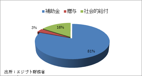 グラフ3：　補助金・贈与・社会的給付内内訳（2012/2013年）