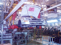 タイの自動車組み立て工場